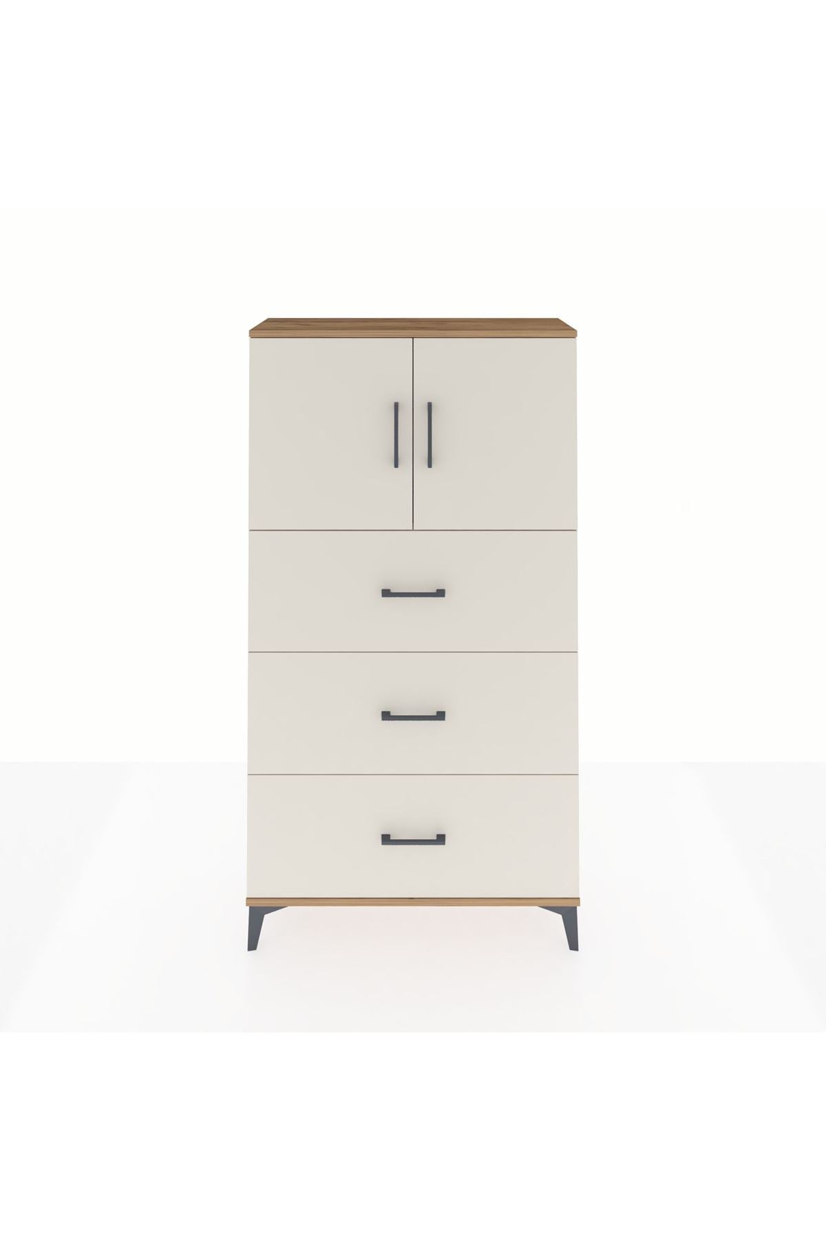Arges Dolap 2 Raflı 3 Çekmeceli 2 Kapaklı 88x30x163 - S21M039V7A
