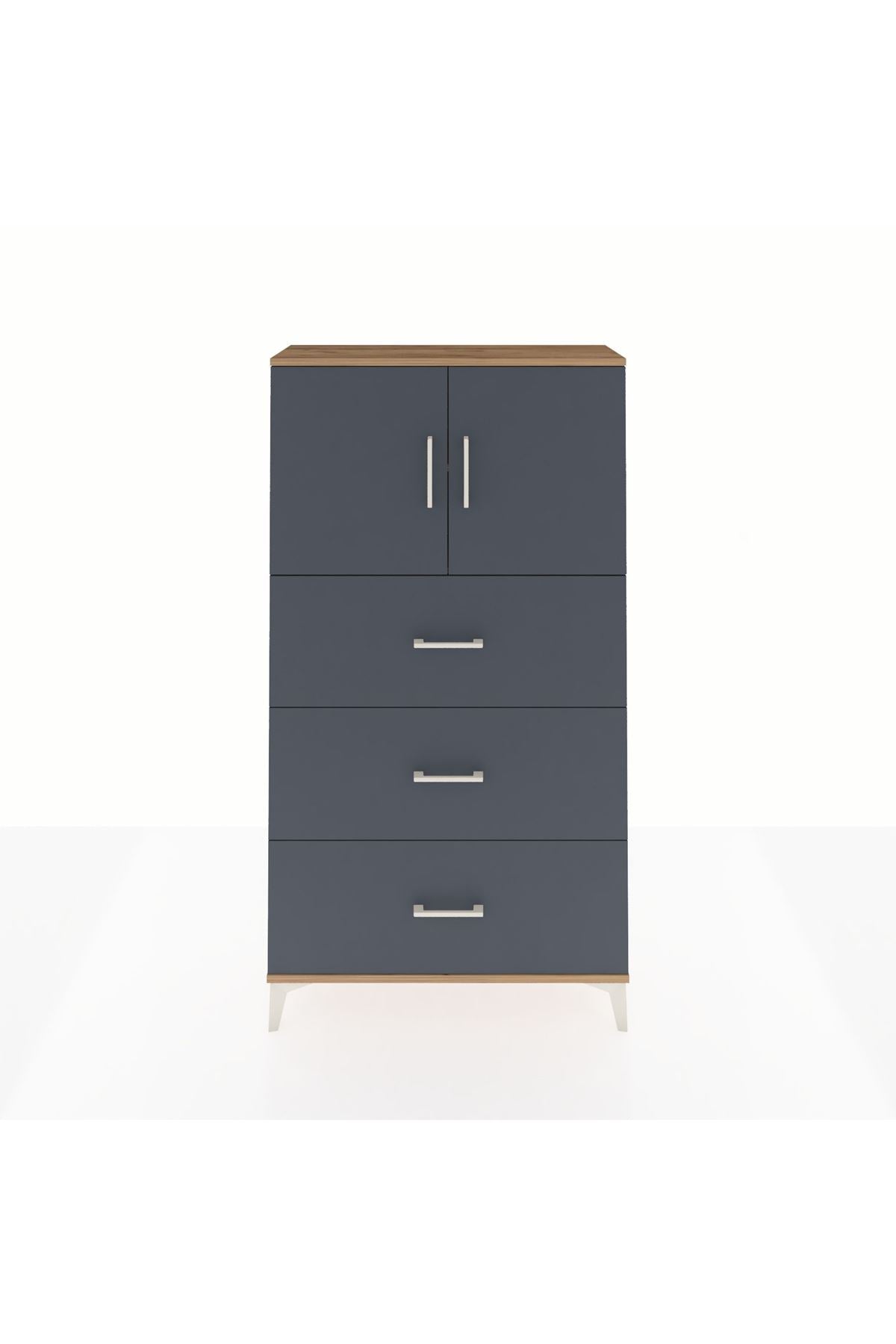 Arges Dolap 2 Raflı 3 Çekmeceli 2 Kapaklı 88x30x163 - S21M039V8A