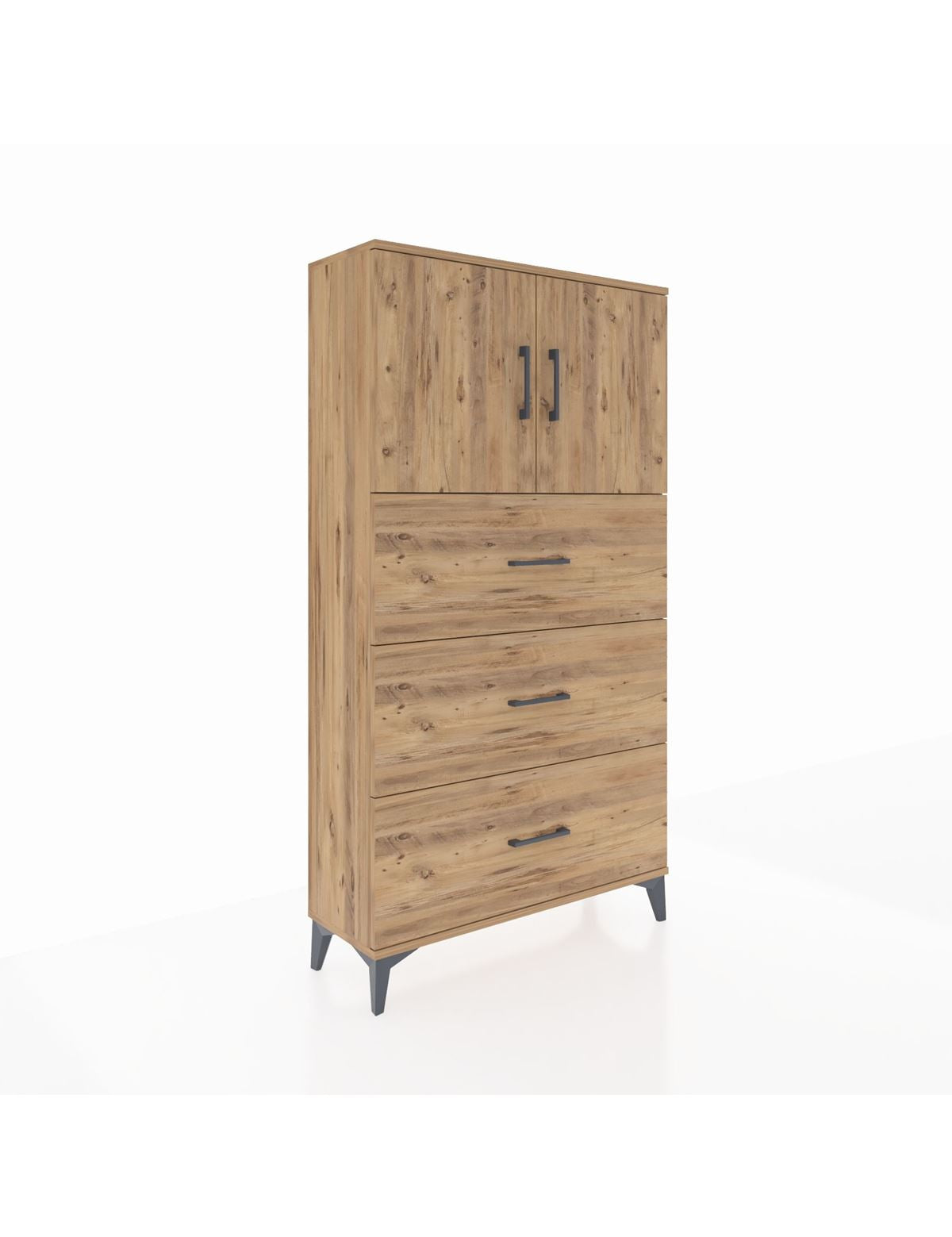 Arges Dolap 2 Raflı 3 Çekmeceli 2 Kapaklı 88x30x163 - S21M039V9A