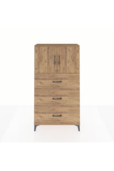 Arges Dolap 2 Raflı 3 Çekmeceli 2 Kapaklı 88x30x163
