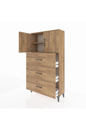Arges Dolap 2 Raflı 3 Çekmeceli 2 Kapaklı 88x30x163 - S21M039V9A