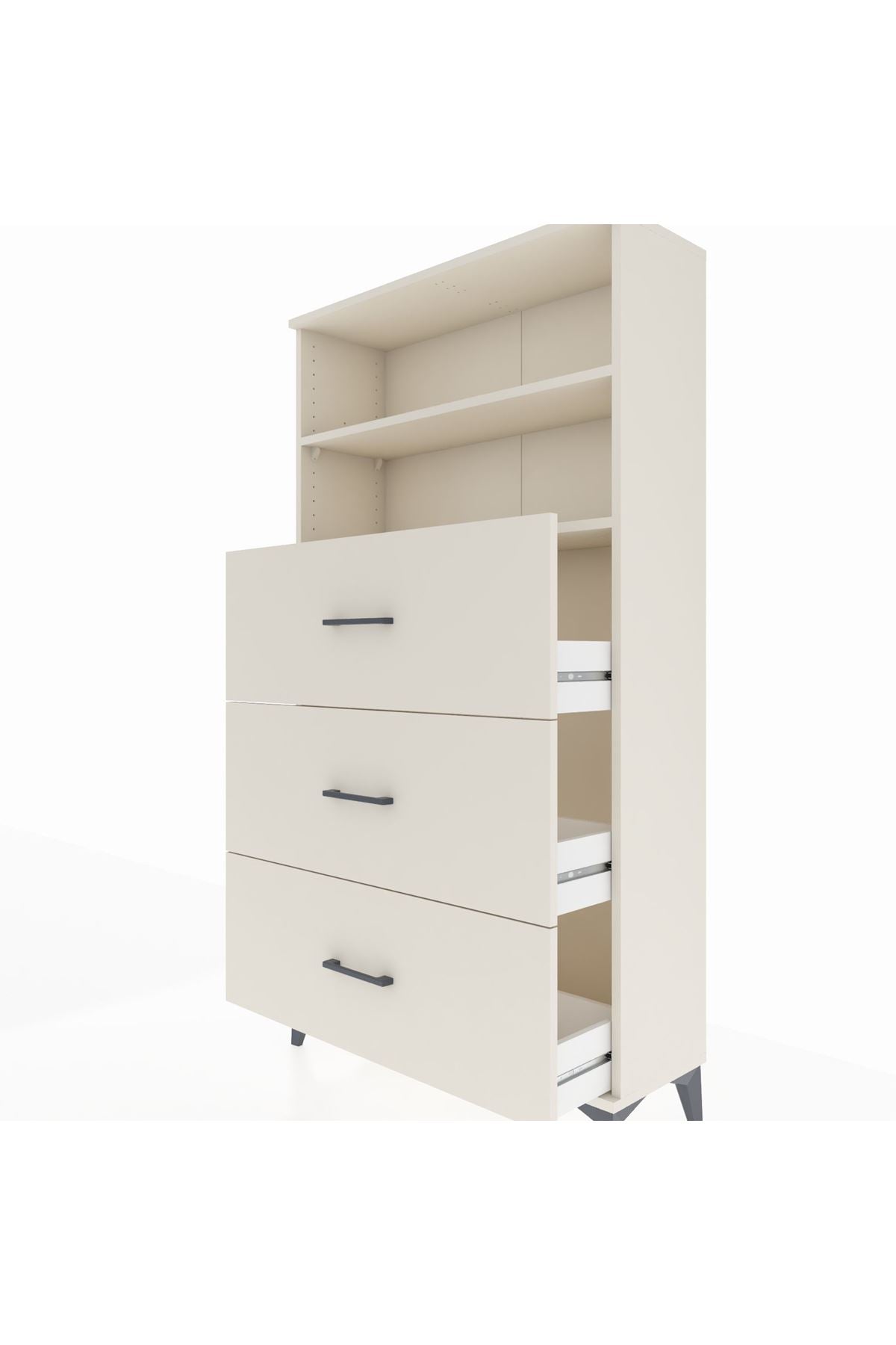 Arges Dolap 2 Raflı 3 Çekmeceli 88x30x163 - S21M040V1A