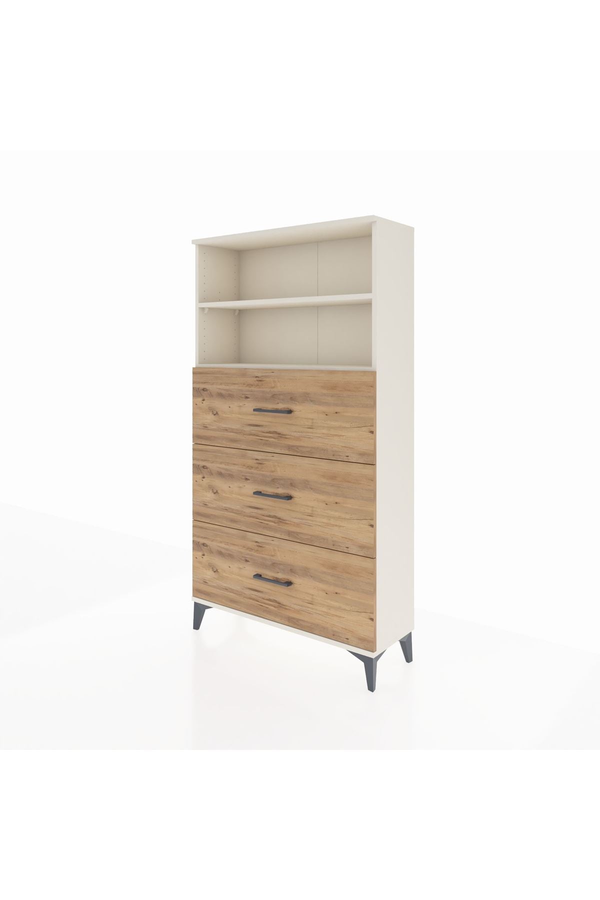 Arges Dolap 2 Raflı 3 Çekmeceli 88x30x163 - S21M040V3A