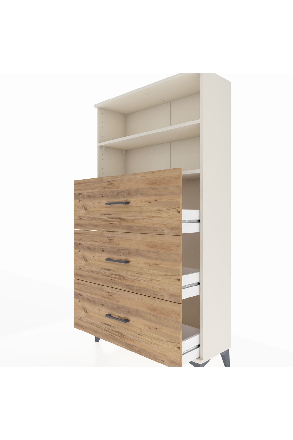 Arges Dolap 2 Raflı 3 Çekmeceli 88x30x163 - S21M040V3A