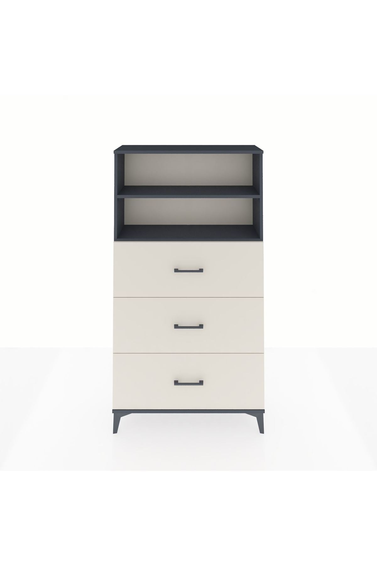 Arges Dolap 2 Raflı 3 Çekmeceli 88x30x163 - S21M040V4A