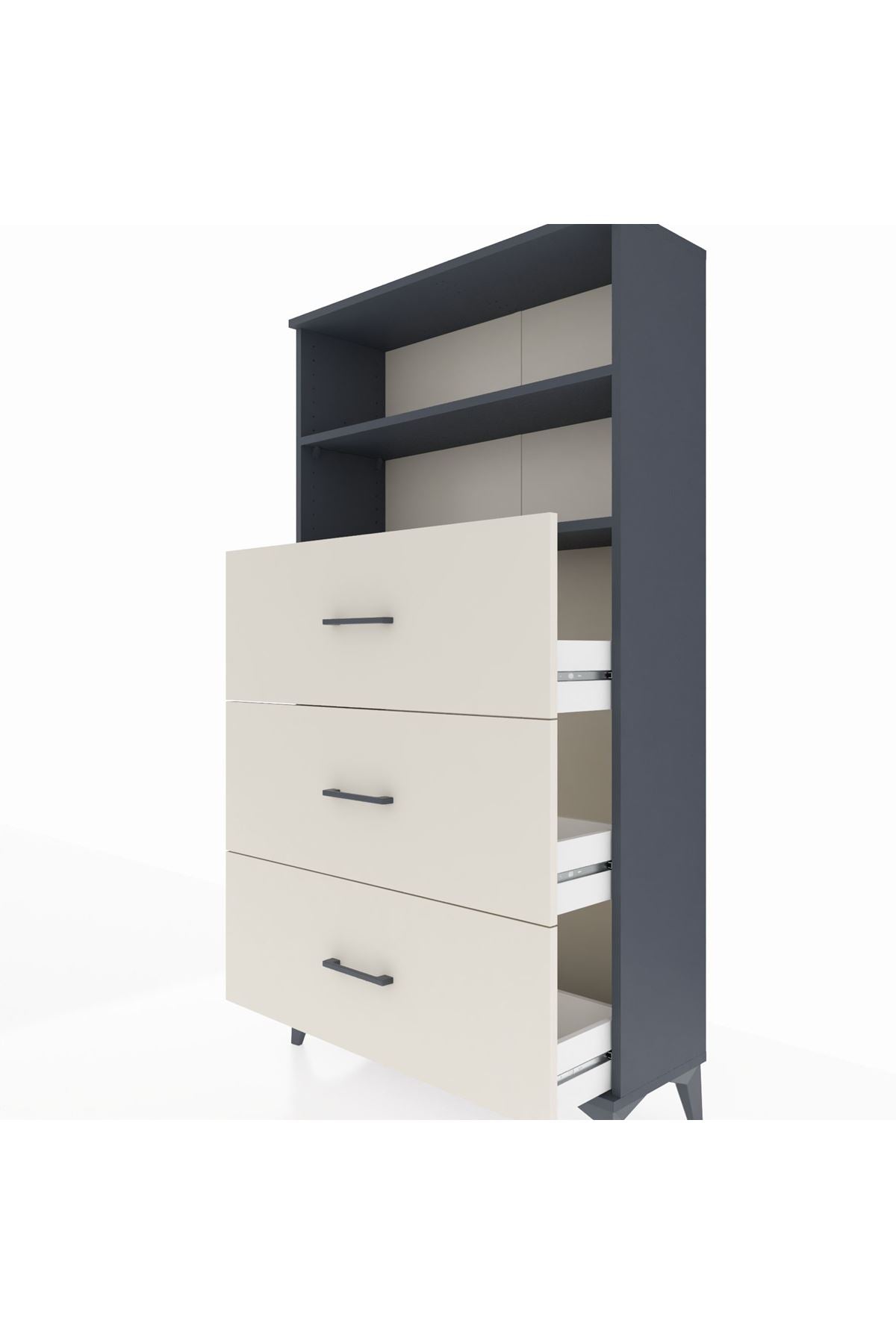 Arges Dolap 2 Raflı 3 Çekmeceli 88x30x163 - S21M040V4A