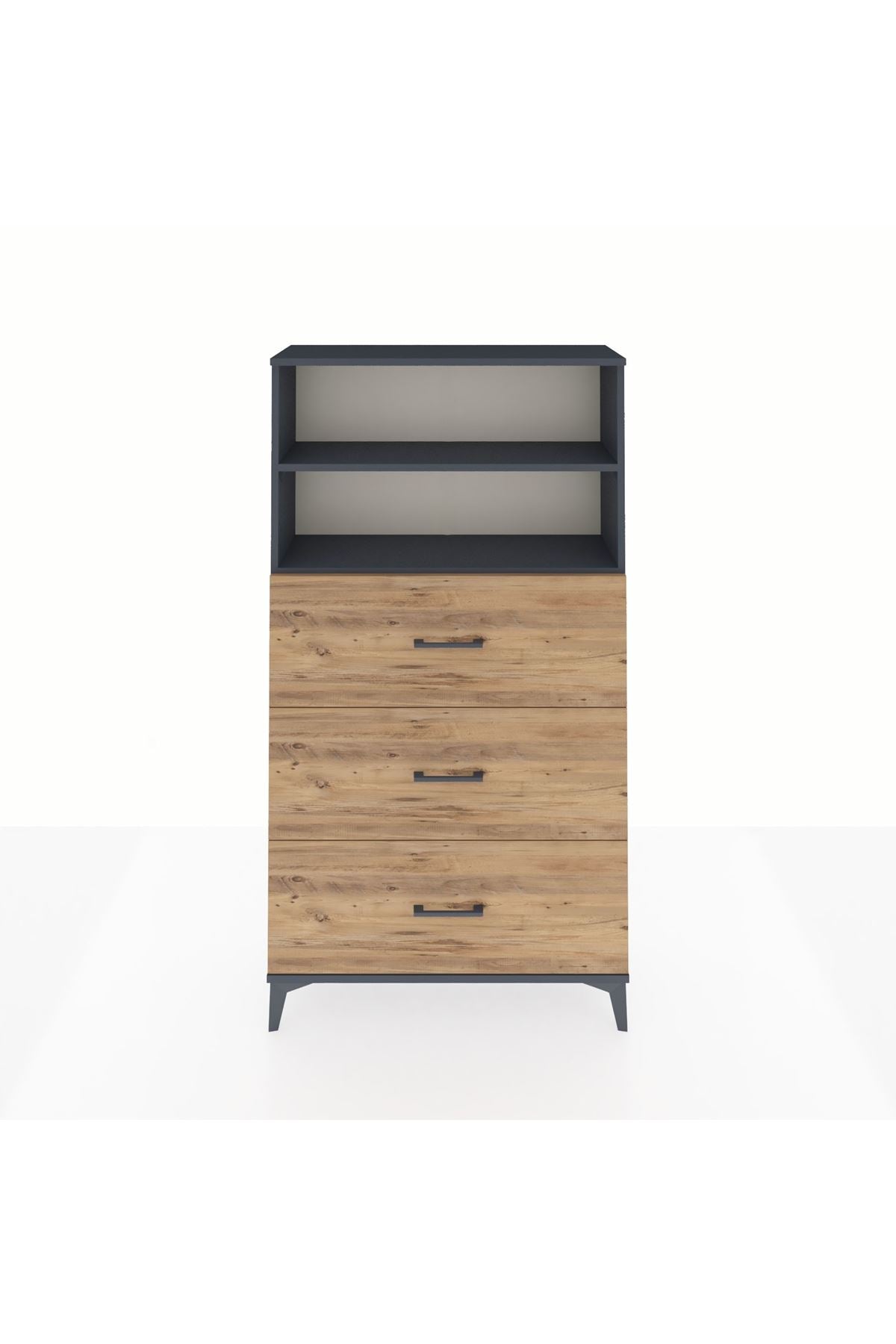 Arges Dolap 2 Raflı 3 Çekmeceli 88x30x163 - S21M040V6A