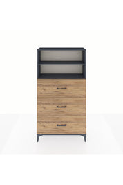 Arges Dolap 2 Raflı 3 Çekmeceli 88x30x163 - S21M040V6A