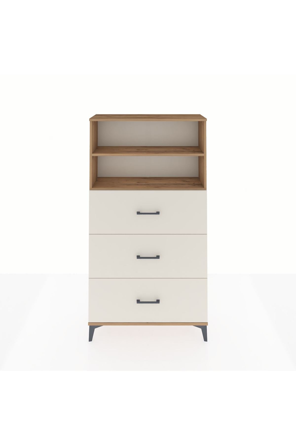 Arges Dolap 2 Raflı 3 Çekmeceli 88x30x163 - S21M040V7A