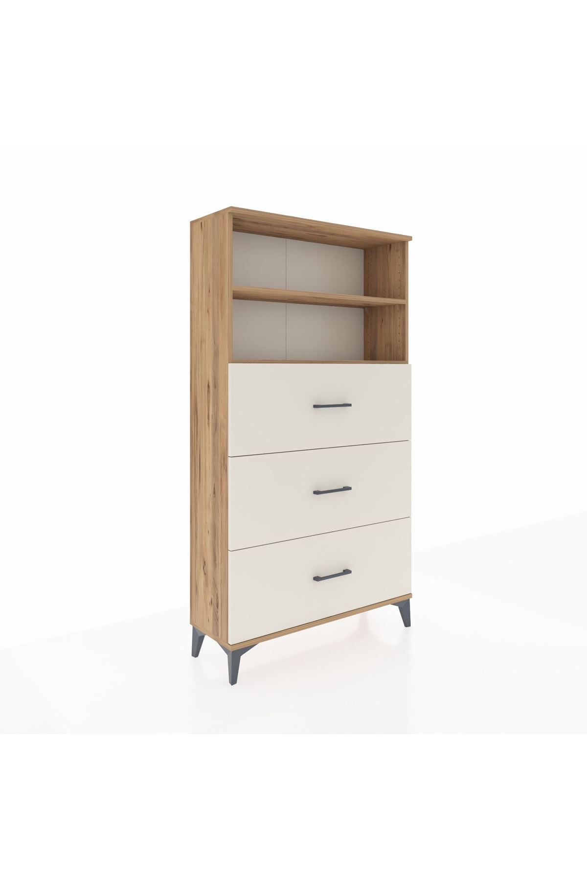 Arges Dolap 2 Raflı 3 Çekmeceli 88x30x163 - S21M040V7A