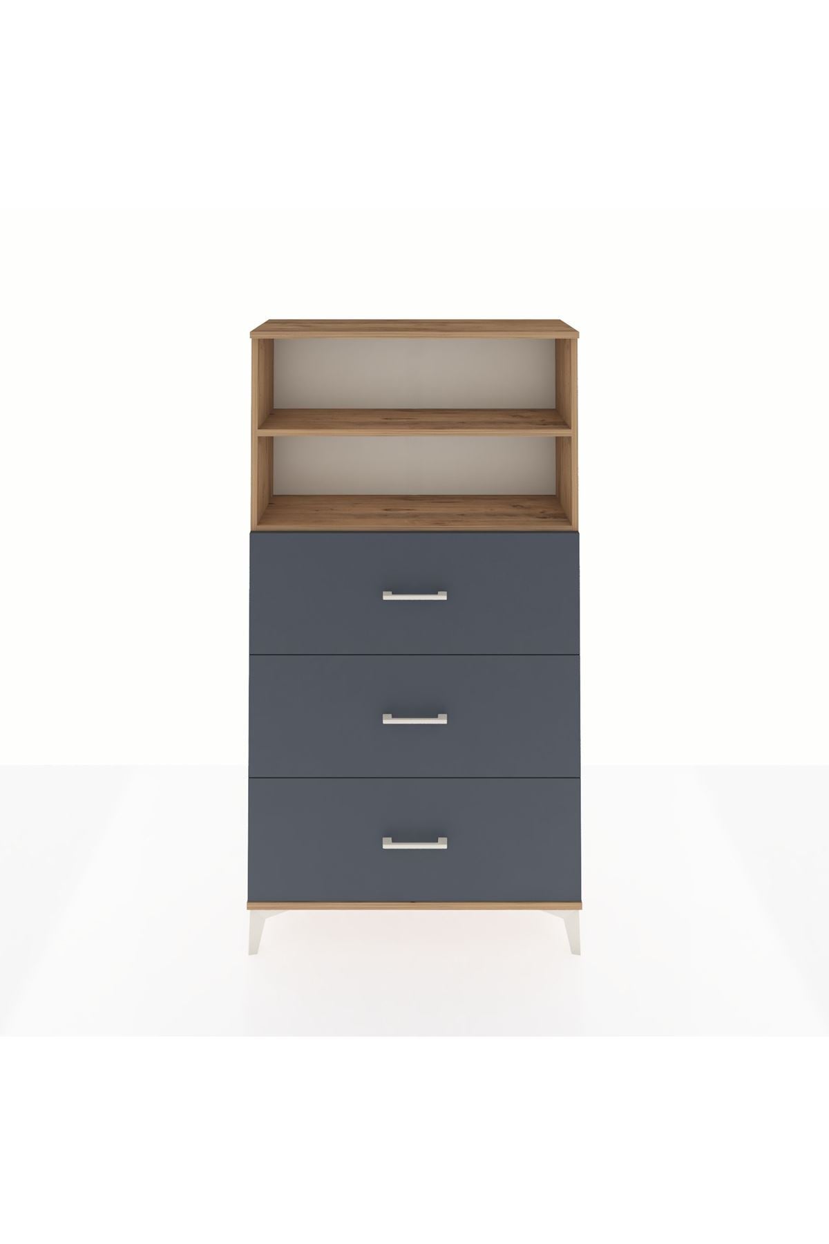 Arges Dolap 2 Raflı 3 Çekmeceli 88x30x163 - S21M040V8A