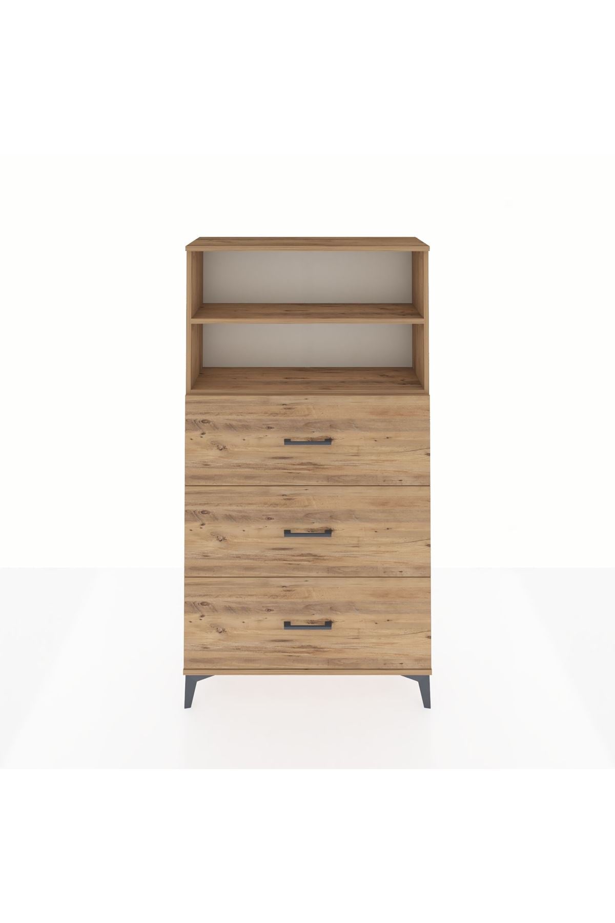 Arges Dolap 2 Raflı 3 Çekmeceli 88x30x163 - S21M040V9A