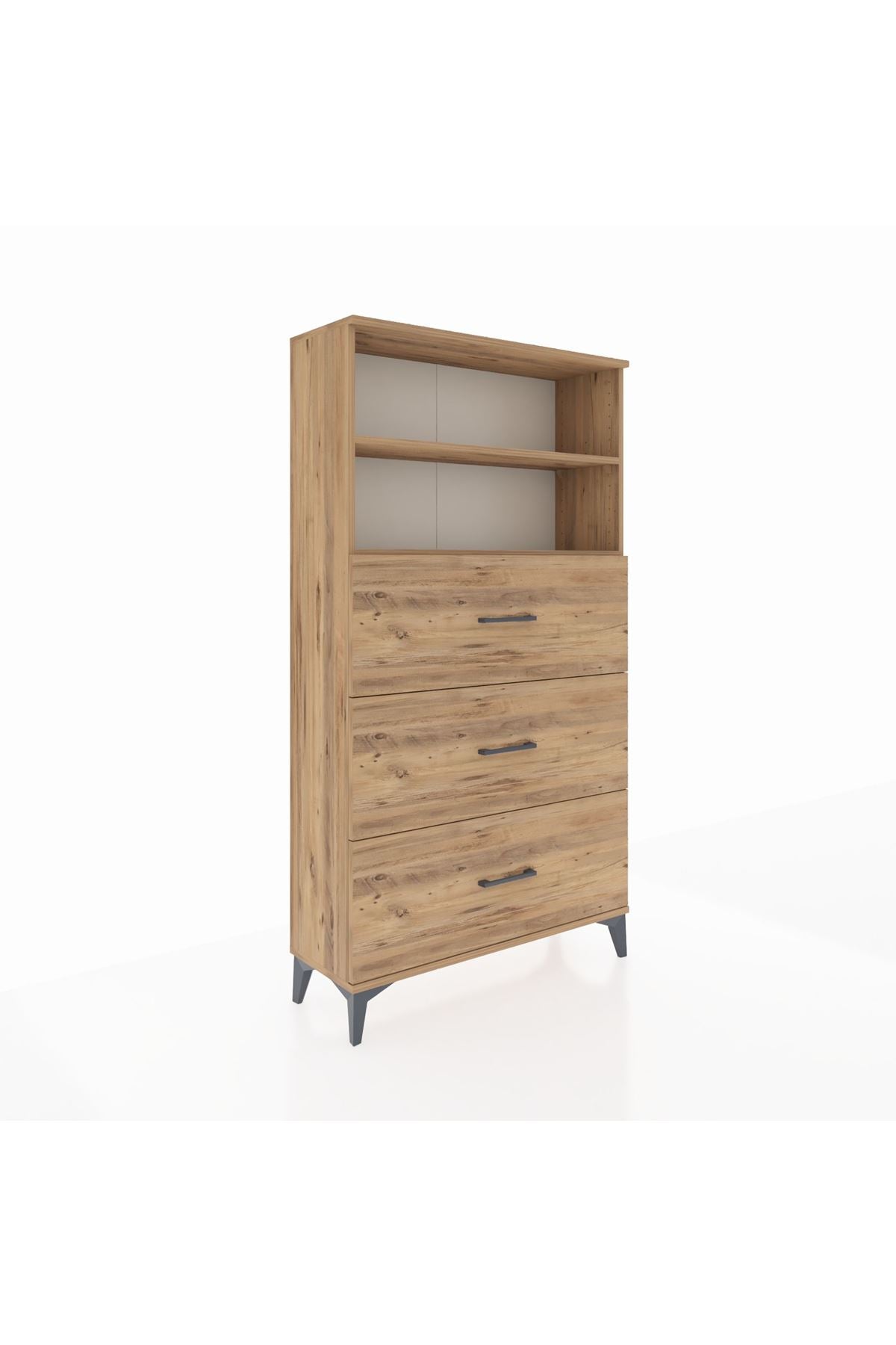 Arges Dolap 2 Raflı 3 Çekmeceli 88x30x163 - S21M040V9A