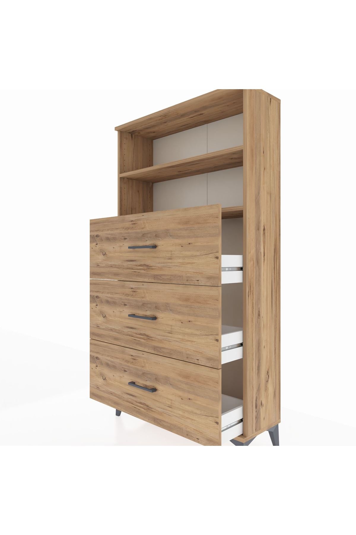 Arges Dolap 2 Raflı 3 Çekmeceli 88x30x163 - S21M040V9A