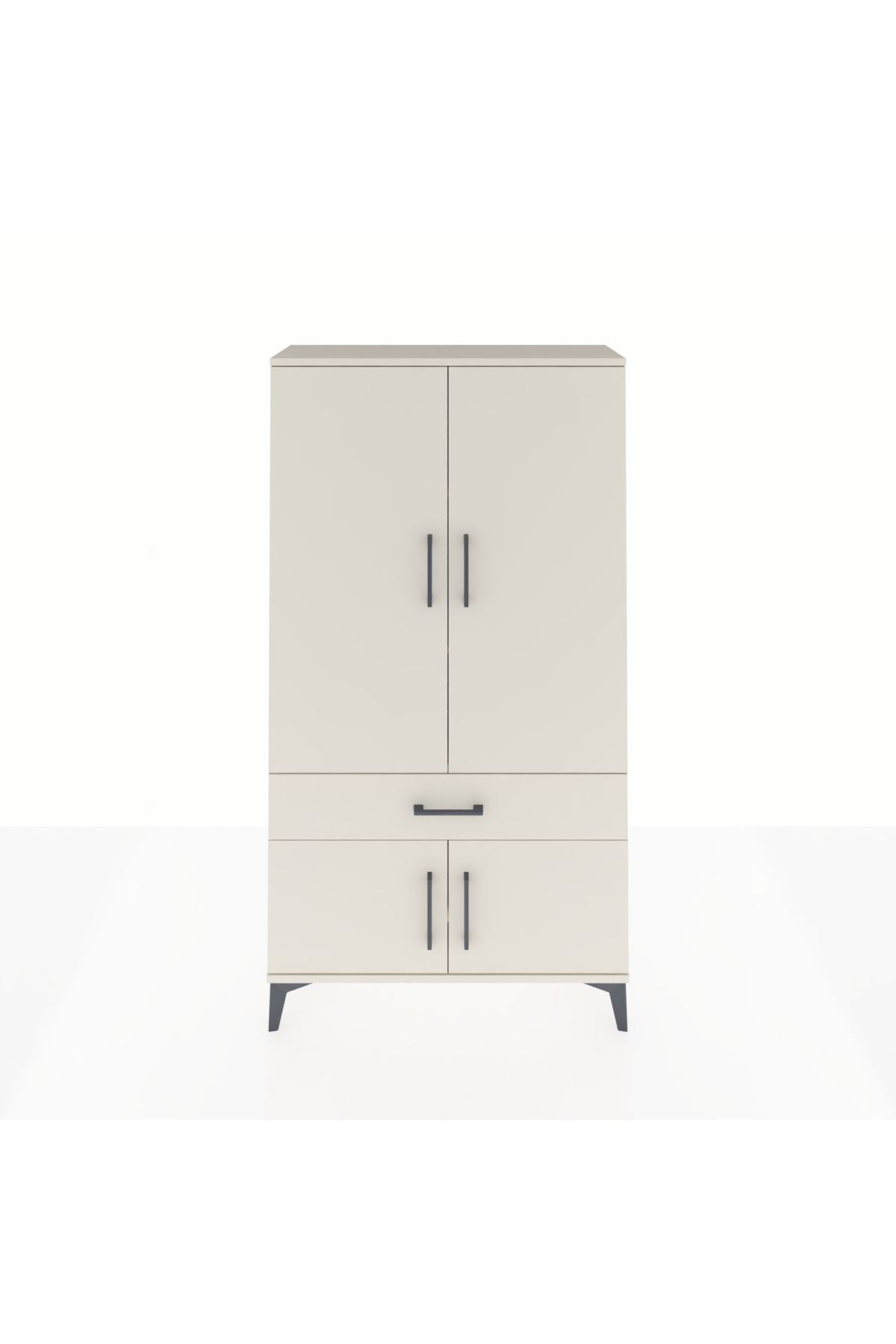Arges Dolap 3 Raflı Tek Çekmeceli 4 Kapaklı 88x30x163 - S21M043V1A