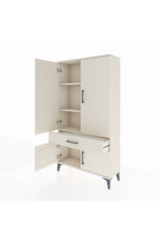 Arges Dolap 3 Raflı Tek Çekmeceli 4 Kapaklı 88x30x163 - S21M043V1A