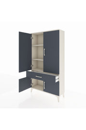 Arges Dolap 3 Raflı Tek Çekmeceli 4 Kapaklı 88x30x163 - S21M043V2A