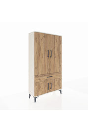 Arges Dolap 3 Raflı Tek Çekmeceli 4 Kapaklı 88x30x163 - S21M043V3A