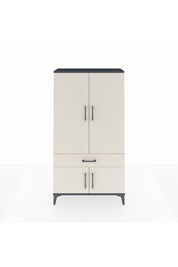 Arges Dolap 3 Raflı Tek Çekmeceli 4 Kapaklı 88x30x163 - S21M043V4A