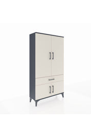 Arges Dolap 3 Raflı Tek Çekmeceli 4 Kapaklı 88x30x163 - S21M043V4A