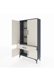 Arges Dolap 3 Raflı Tek Çekmeceli 4 Kapaklı 88x30x163 - S21M043V4A