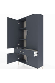 Arges Dolap 3 Raflı Tek Çekmeceli 4 Kapaklı 88x30x163 - S21M043V5A