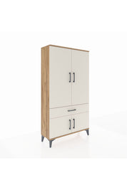 Arges Dolap 3 Raflı Tek Çekmeceli 4 Kapaklı 88x30x163 - S21M043V7A