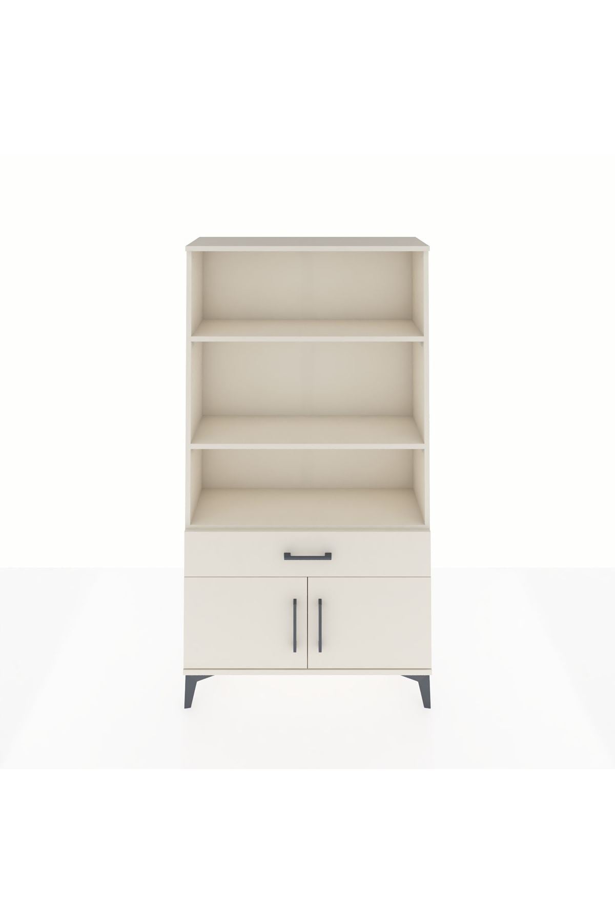 Arges Dolap 3 Raflı Tek Çekmeceli 2 Kapaklı 88x30x163 - S21M044V1A