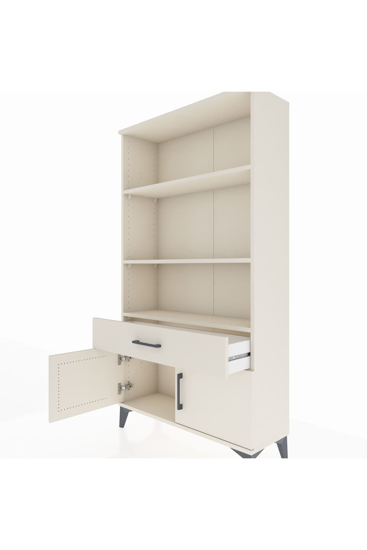 Arges Dolap 3 Raflı Tek Çekmeceli 2 Kapaklı 88x30x163 - S21M044V1A