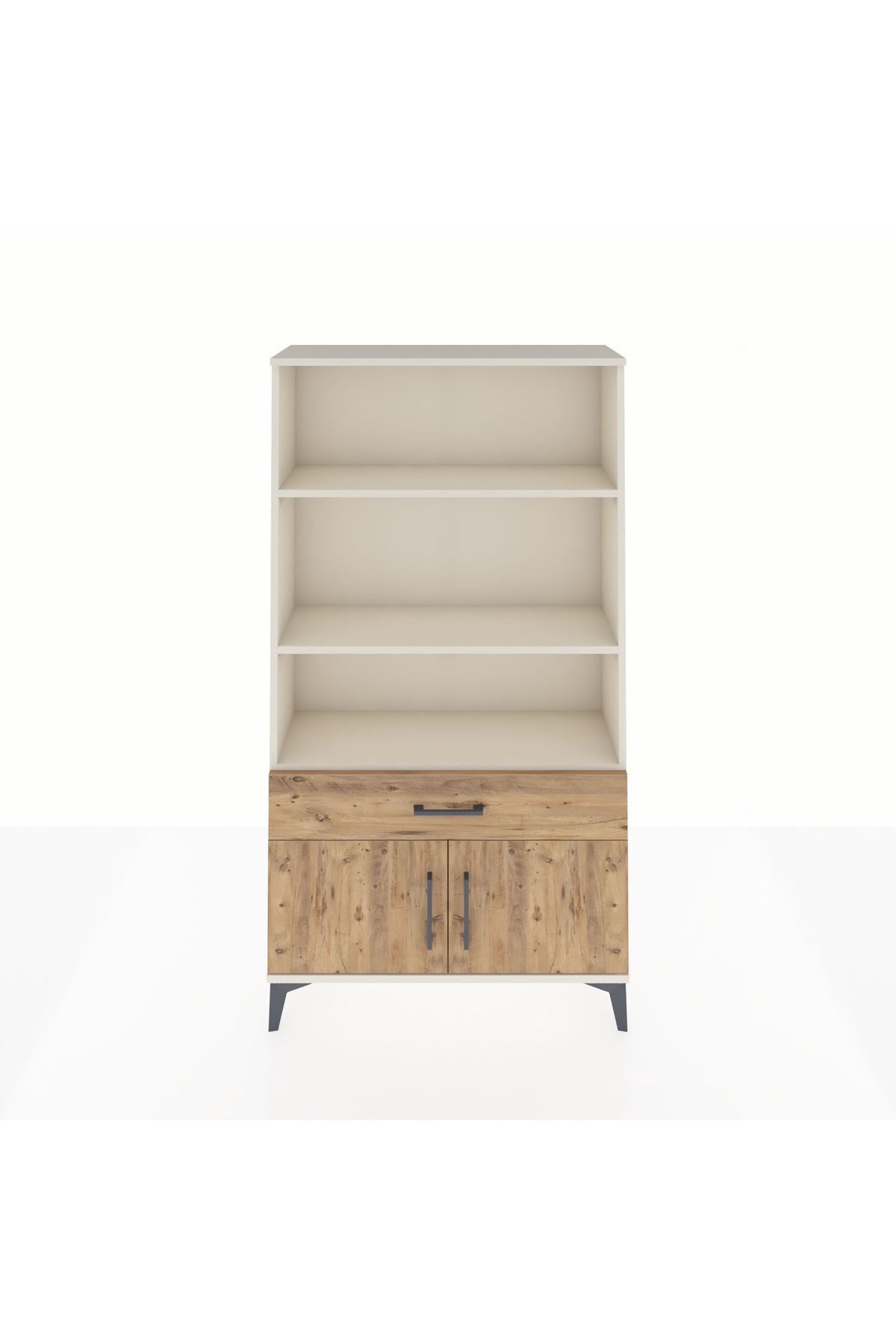 Arges Dolap 3 Raflı Tek Çekmeceli 2 Kapaklı 88x30x163 - S21M044V3A