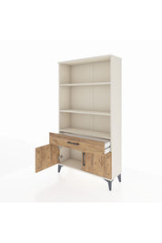 Arges Dolap 3 Raflı Tek Çekmeceli 2 Kapaklı 88x30x163 - S21M044V3A