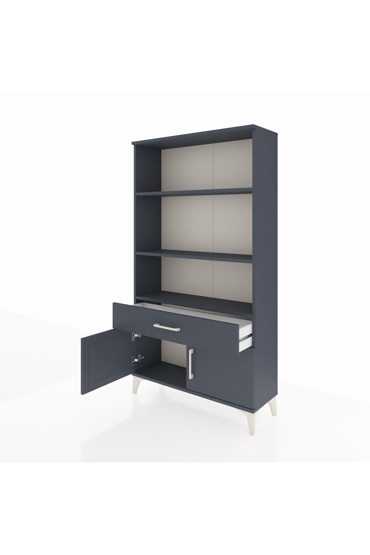 Arges Dolap 3 Raflı Tek Çekmeceli 2 Kapaklı 88x30x163 - S21M044V5A