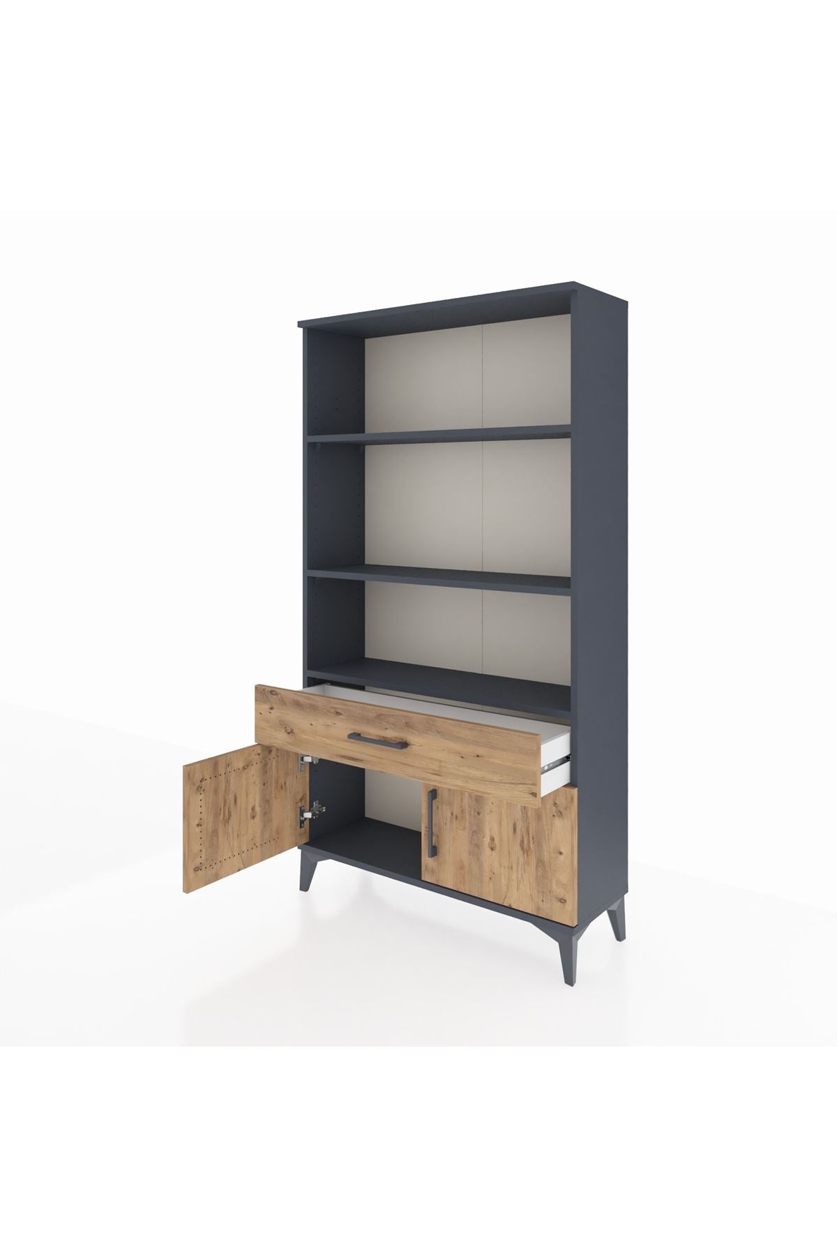 Arges Dolap 3 Raflı Tek Çekmeceli 2 Kapaklı 88x30x163 - S21M044V6A