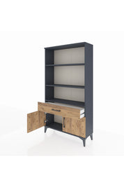 Arges Dolap 3 Raflı Tek Çekmeceli 2 Kapaklı 88x30x163 - S21M044V6A