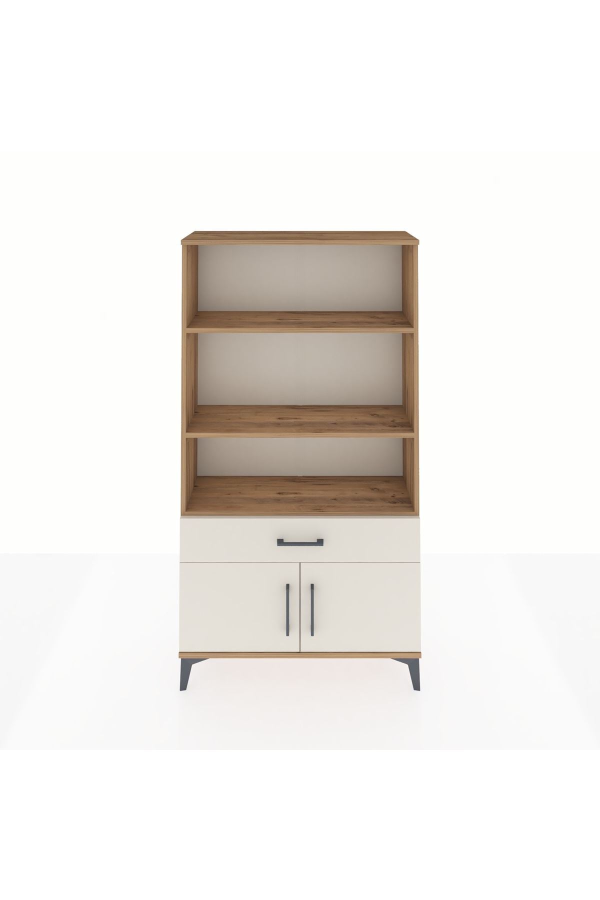 Arges Dolap 3 Raflı Tek Çekmeceli 2 Kapaklı 88x30x163 - S21M044V7A