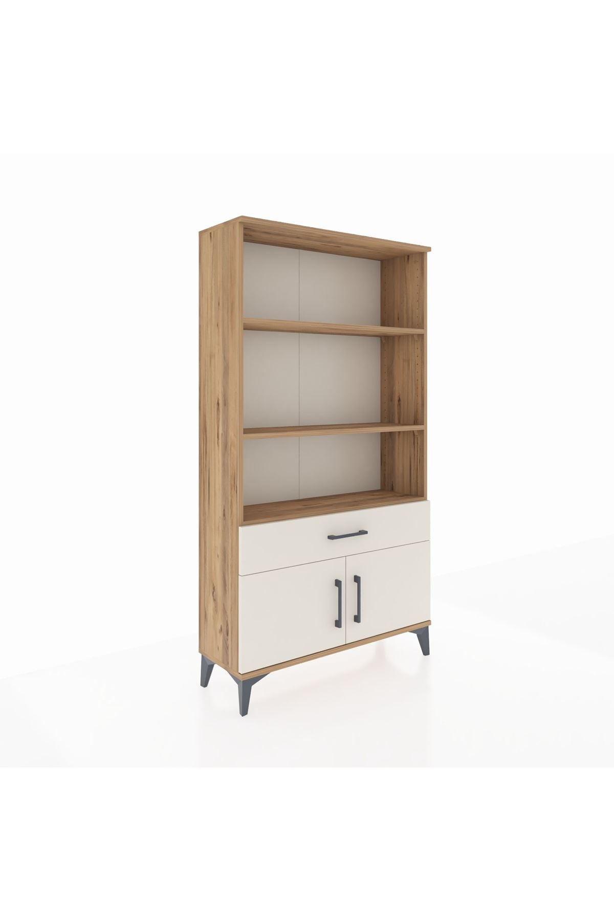 Arges Dolap 3 Raflı Tek Çekmeceli 2 Kapaklı 88x30x163 - S21M044V7A