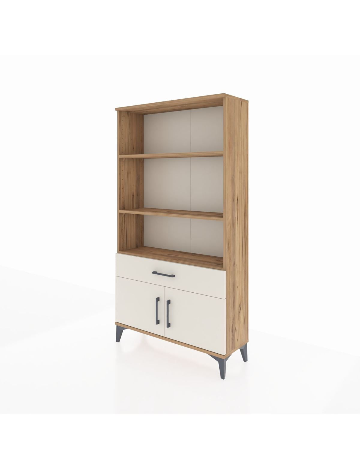 Arges Dolap 3 Raflı Tek Çekmeceli 2 Kapaklı 88x30x163 - S21M044V7A