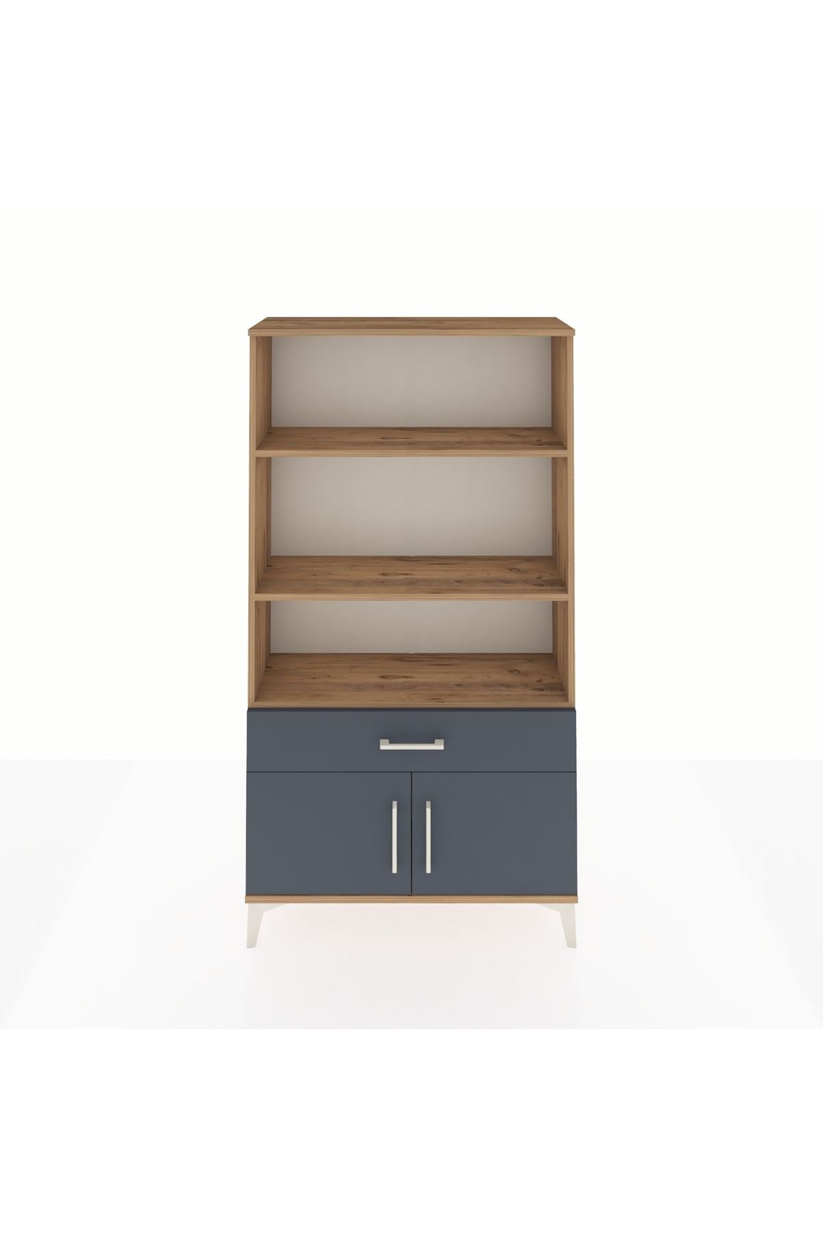 Arges Dolap 3 Raflı Tek Çekmeceli 2 Kapaklı 88x30x163 - S21M044V8A