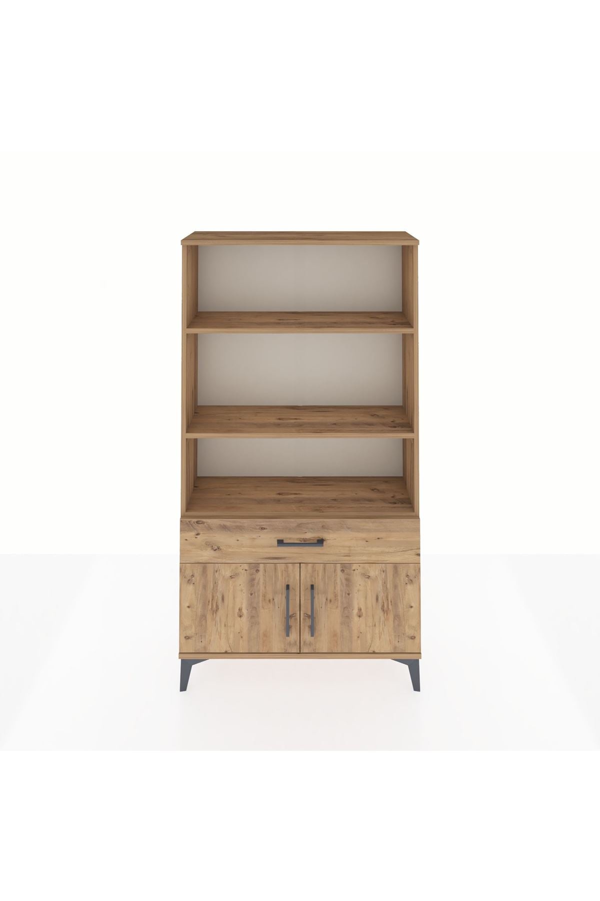 Arges Dolap 3 Raflı Tek Çekmeceli 2 Kapaklı 88x30x163 - S21M044V9A