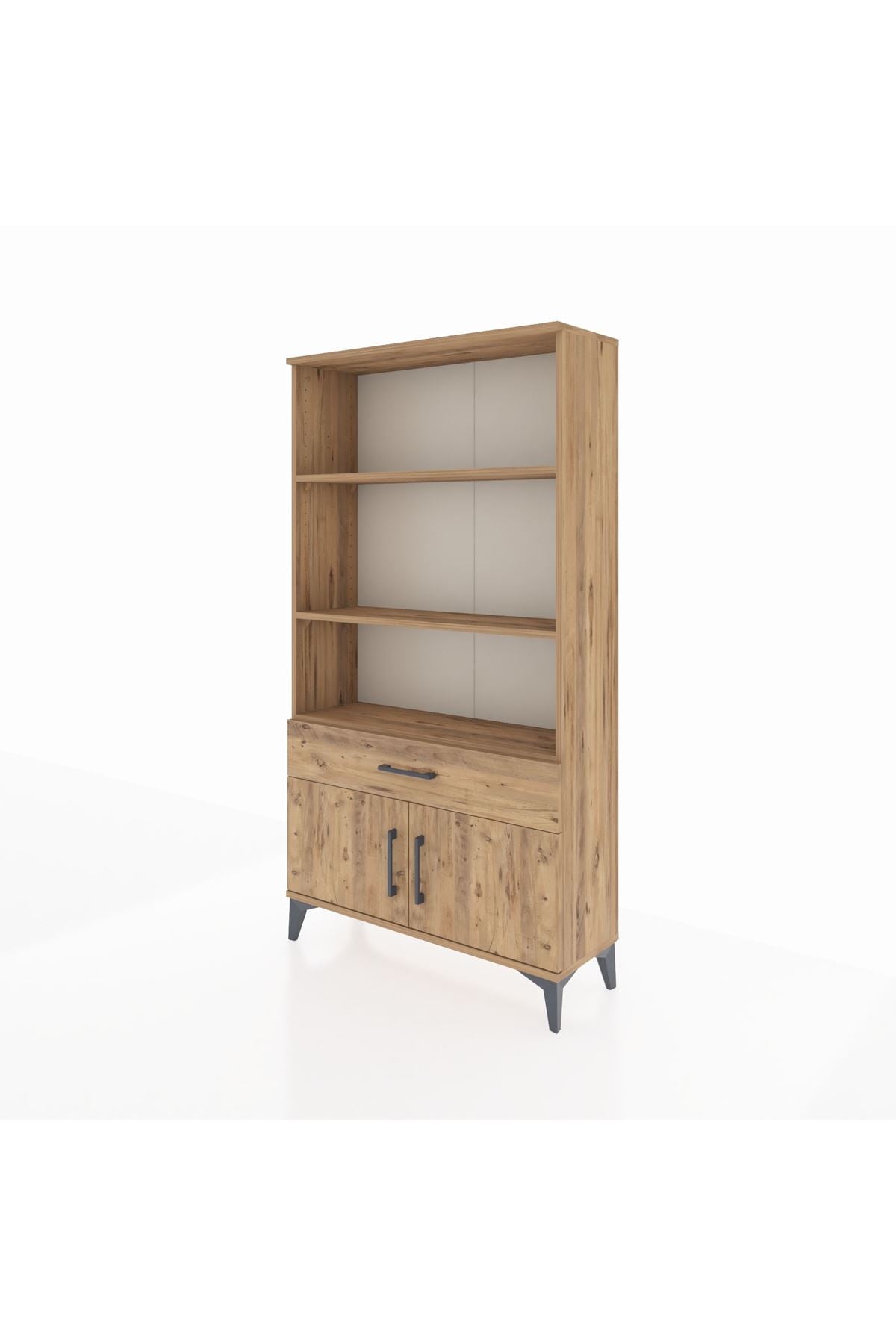 Arges Dolap 3 Raflı Tek Çekmeceli 2 Kapaklı 88x30x163 - S21M044V9A