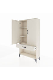 Arges Dolap 3 Raflı Tek Çekmeceli 2 Kapaklı 88x30x163 - S21M045V1A