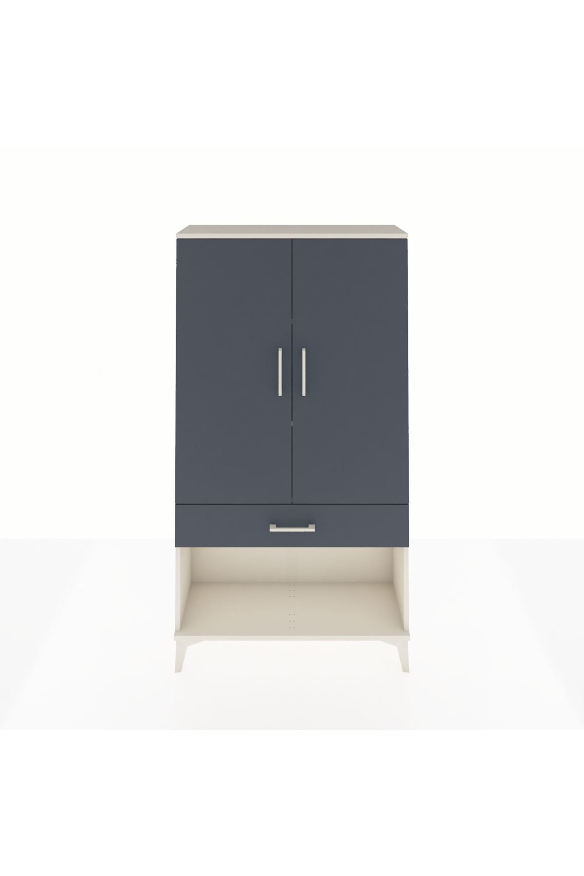 Arges Dolap 3 Raflı Tek Çekmeceli 2 Kapaklı 88x30x163 - S21M045V2A