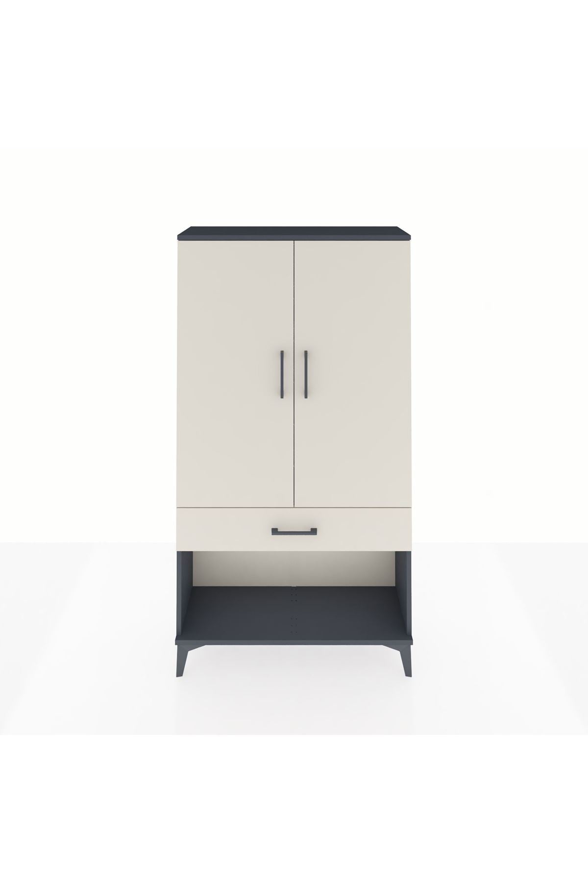 Arges Dolap 3 Raflı Tek Çekmeceli 2 Kapaklı 88x30x163 - S21M045V4A