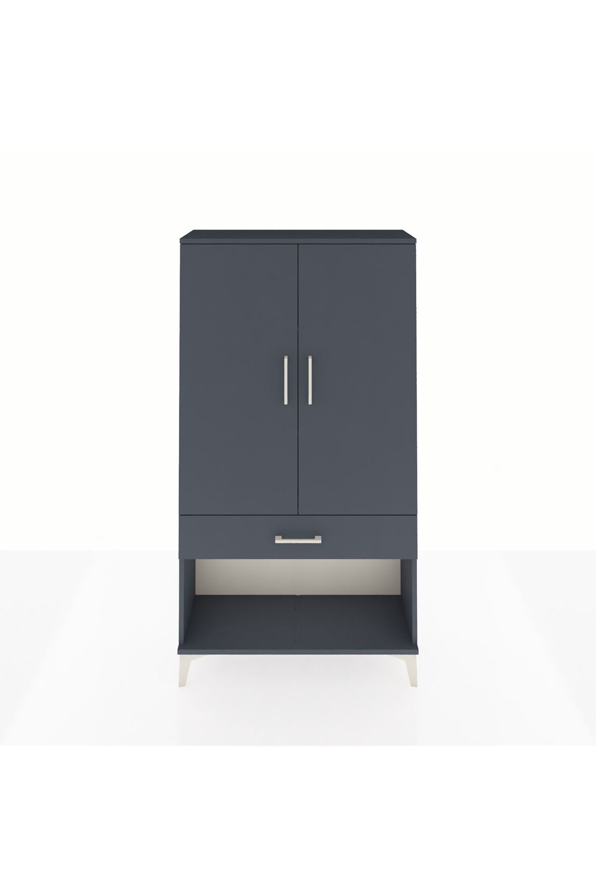 Arges Dolap 3 Raflı Tek Çekmeceli 2 Kapaklı 88x30x163 - S21M045V5A