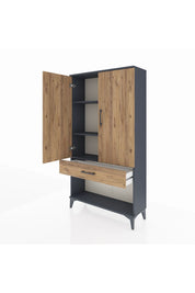 Arges Dolap 3 Raflı Tek Çekmeceli 2 Kapaklı 88x30x163 - S21M045V6A