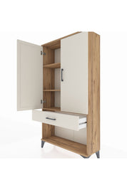 Arges Dolap 3 Raflı Tek Çekmeceli 2 Kapaklı 88x30x163 - S21M045V7A