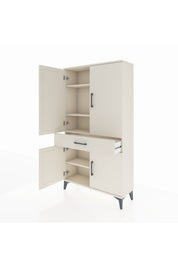 Arges Dolap 4 Raflı Tek Çekmeceli 4 Kapaklı 88x30x163 - S21M047V1A