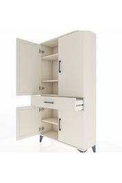 Arges Dolap 4 Raflı Tek Çekmeceli 4 Kapaklı 88x30x163 - S21M047V1A