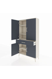 Arges Dolap 4 Raflı Tek Çekmeceli 4 Kapaklı 88x30x163 - S21M047V2A