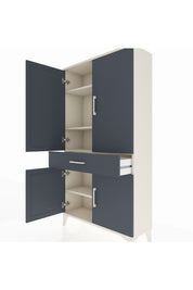 Arges Dolap 4 Raflı Tek Çekmeceli 4 Kapaklı 88x30x163 - S21M047V2A